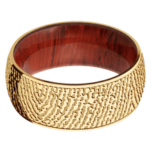 14K Yellow Gold + Polish Finish + Padauk
