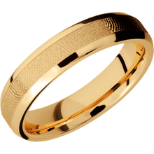 14K Yellow Gold + Sand , Polish Finish