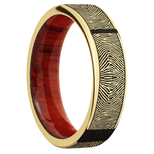 14K Yellow Gold + Polish Finish + Padauk