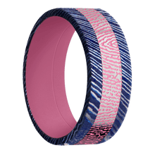 Titanium Damascus + Satinetched Finish + Magenta