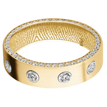 10K Yellow Gold + Bead Finish