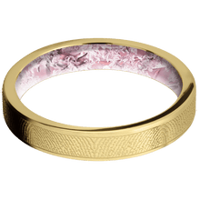 14K Yellow Gold + Satin Finish + King's Pink