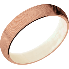 14K Rose Gold + Sand Finish + Freshwater Mother of Pearl