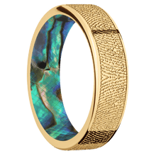 14K Yellow Gold + Polish Finish + Abalone