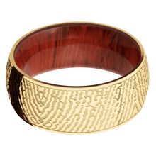 18K Yellow Gold + Polish Finish + Padauk