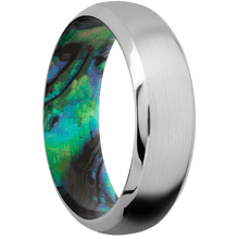 Stainless Steel + Satin , Polish Finish + Abalone