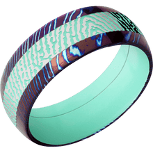 Titanium Damascus + Polish Finish + Robins Egg Blue