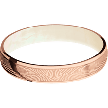 14K Rose Gold + Polish Finish + Freshwater Mother of Pearl