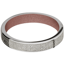 14K White Gold + Polish Finish + Rose Gold