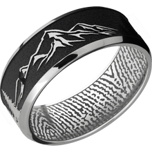 Mountain Design Fingerprint Ring