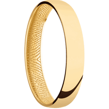 14K Yellow Gold + Polish Finish