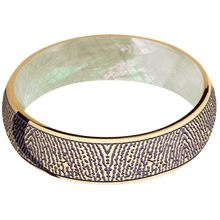 14K Yellow Gold + Polish Finish + Freshwater Mother of Pearl