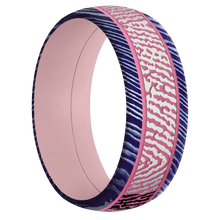 Titanium Damascus + Satinetched Finish + Bazooka Pink