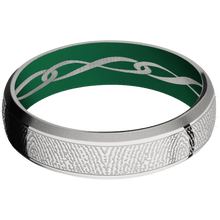 Stainless Steel + Polish , Bead Finish + Green