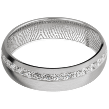 18K White Gold + Satin Finish