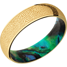 10K Yellow Gold + Polish Finish + Abalone