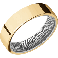 10K Yellow Gold + Polish Finish + Titanium