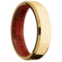 10K Yellow Gold + Polish , Polish Finish + Padauk