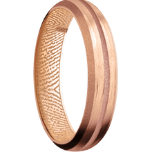 10K Rose Gold + Treebarkh , Sand Finish