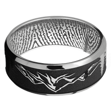 Mountain Design Fingerprint Ring