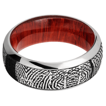 10K White Gold + Polish , Polish Finish + Padauk