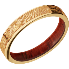 10K Yellow Gold + Polish Finish + Padauk