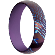 Titanium Damascus + Polish Finish + Wild Purple