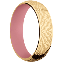 14K Yellow Gold + Polish Finish + Bazooka Pink