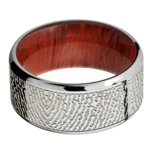 14K White Gold + Polish , Polish Finish + Padauk