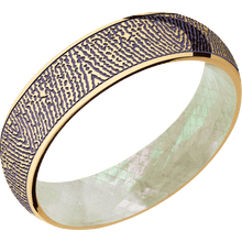 14K Yellow Gold + Polish Finish + Freshwater Mother of Pearl