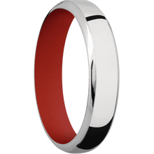 10K White Gold + Polish , Polish Finish + Red Apple