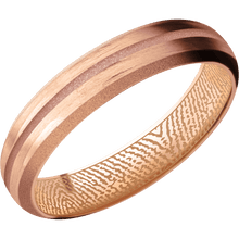10K Rose Gold + Treebarkh , Sand Finish