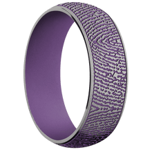 14K White Gold + Sand Finish + Wild Purple