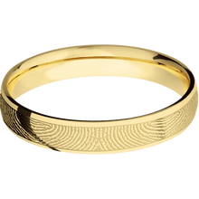 14k Yellow Gold Fingerprint Ring