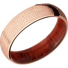 18K Rose Gold + Polish Finish + Padauk