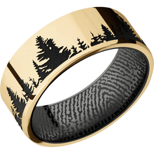 10K Yellow Gold + Polish Finish + Zirconium