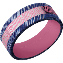 Titanium Damascus + Satinetched Finish + Magenta