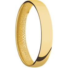 18K Yellow Gold + Polish Finish