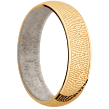 10K Yellow Gold + Polish Finish + Antler