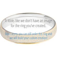 22K Yellow Gold + Satin Finish + 14K White Gold