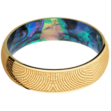 10K Yellow Gold + Polish Finish + Abalone