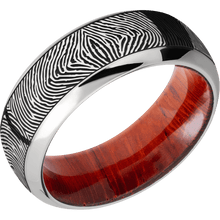10K White Gold + Polish , Polish Finish + Padauk