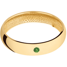 14K Yellow Gold + Polish Finish