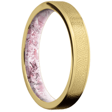 14K Yellow Gold + Satin Finish + King's Pink