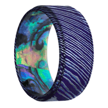 Titanium Damascus + Satinetched , Satinetched Finish + Abalone
