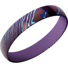 Titanium Damascus + Polish Finish + Wild Purple