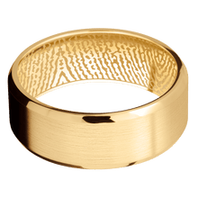 14K Yellow Gold + Satin , Polish Finish