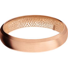 10K Rose Gold + Satin , Satin Finish