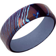 Titanium Damascus + Polish , Polish Finish + Crushed Orchid
