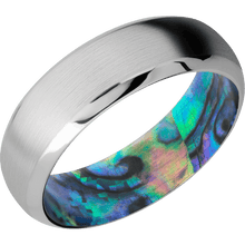 Stainless Steel + Satin , Polish Finish + Abalone
